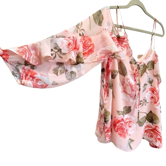 NWT Soho NY&C Floral Cold Shoulder Long Sleeve Blouse - Picture 3 of 7